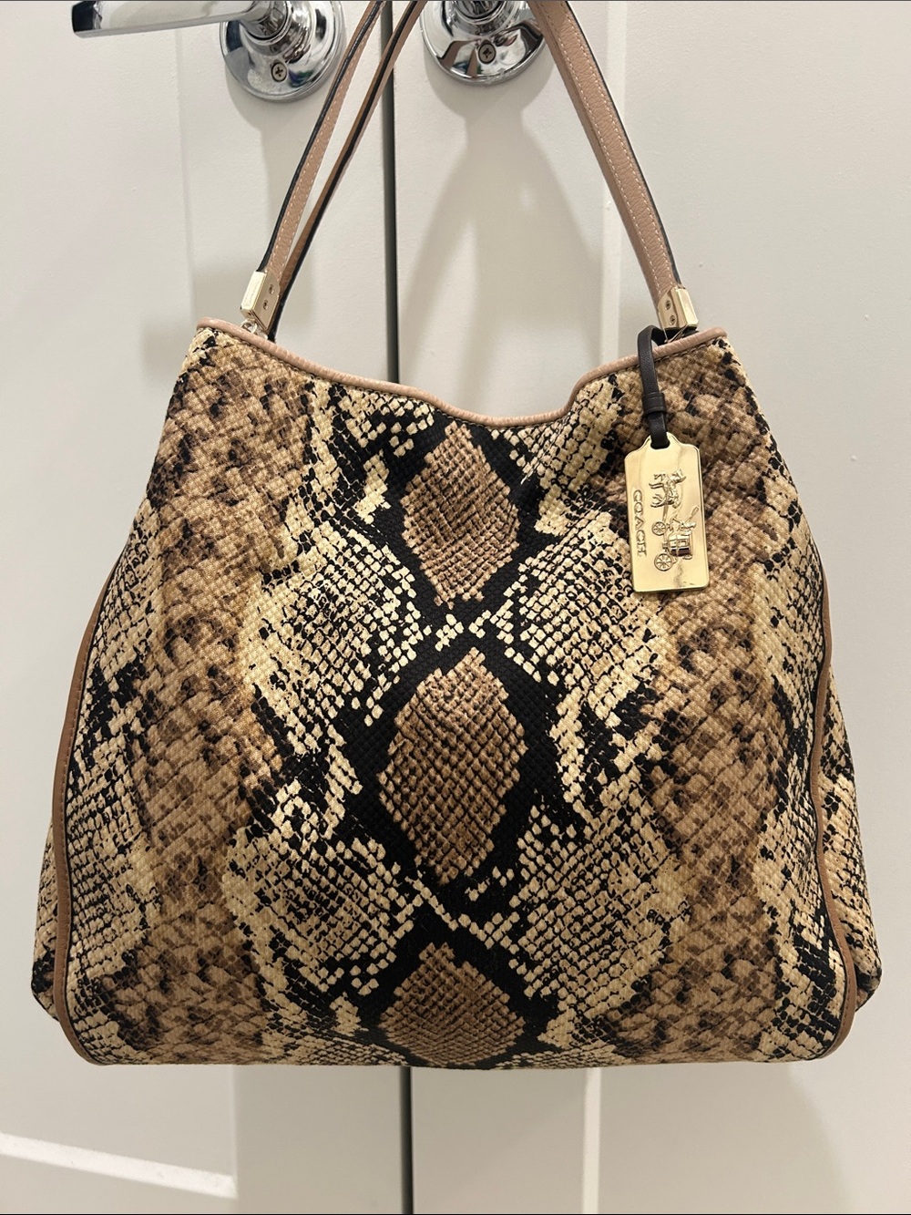 Coach Madison Phoebe Bag in Python Printed Fabric